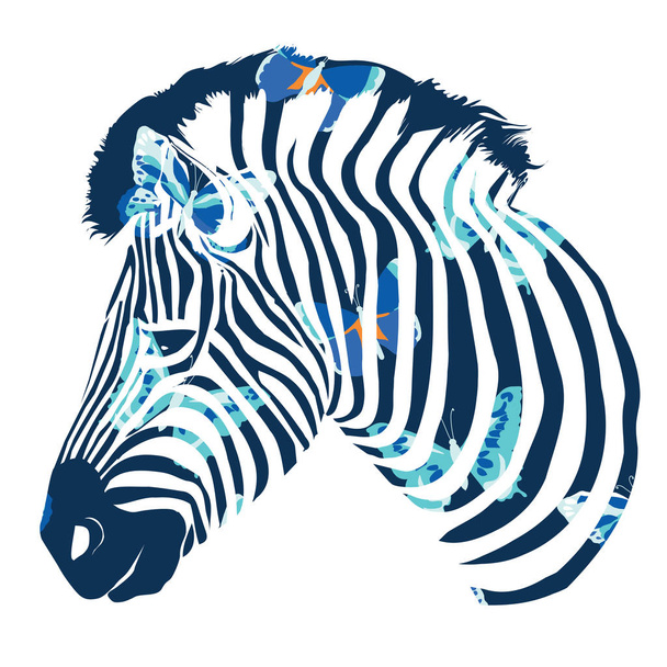  Color abstract zebra  - Vecteur, image