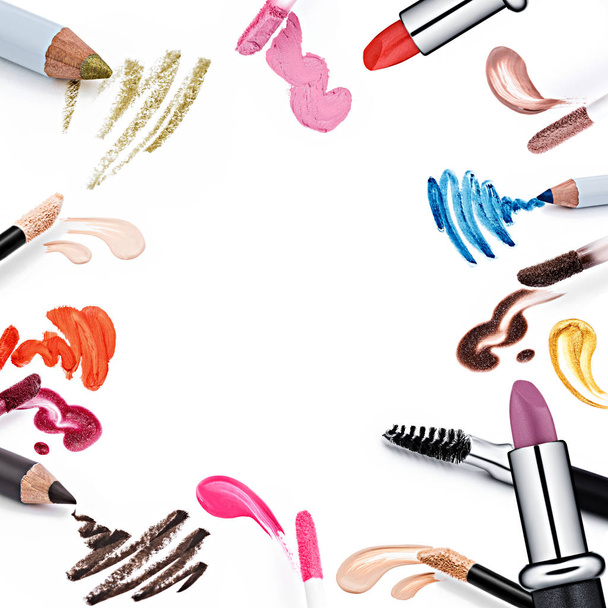 conjunto de cepillos cosméticos profesionales y marco cuadrado de promoción
 - Foto, imagen