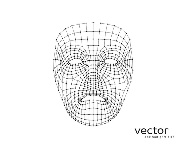 Abstract vector illustration of human face. - Вектор,изображение
