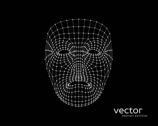Abstract vector illustration of human face. - Vektori, kuva