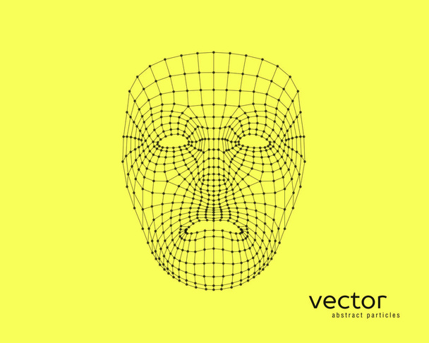 Abstract vector illustration of human face. - Vecteur, image