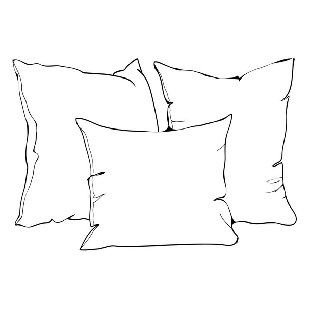 set of pillows for sleeping - Вектор, зображення