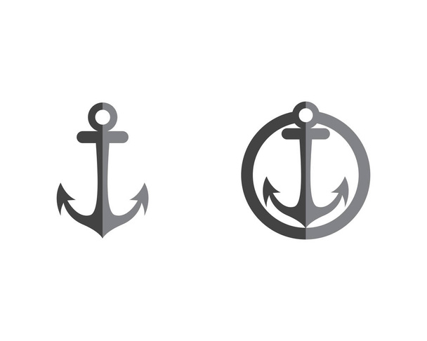 αγκύρωσης λογότυπου και σύμβολο πρότυπο - Διάνυσμα, εικόνα
