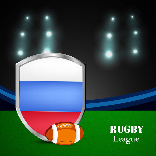 Resimde rugby turnuva katılan Rusya bayrağı - Vektör, Görsel