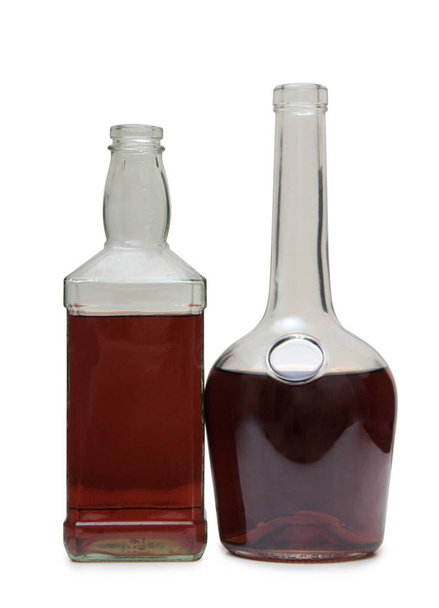 Whiskey and cognac bottles - Photo, image