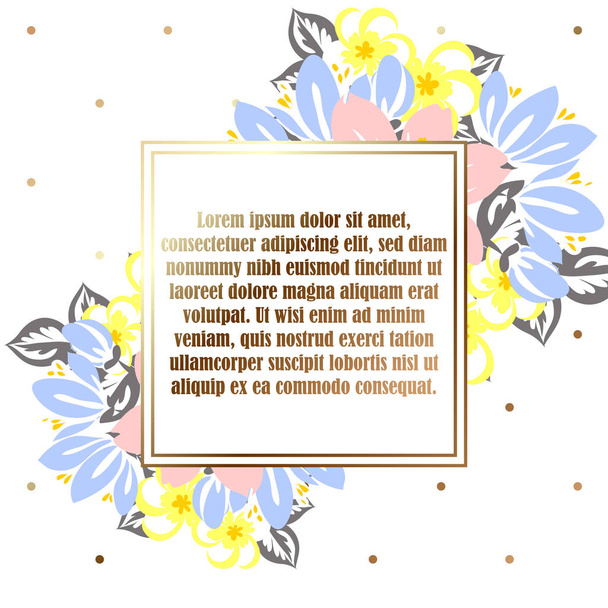 Floral invitation card - Vektor, obrázek