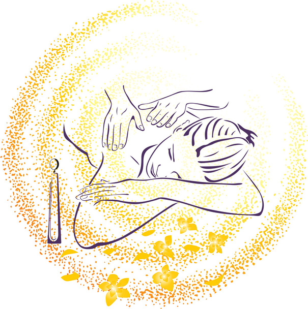 Spa masáž ilustrace - Vektor, obrázek