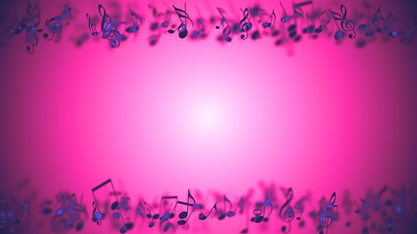 Abstract Background with Colorful Music notes. - Photo, Image