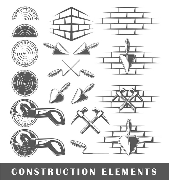 Vintage construction elements - Vector, Image