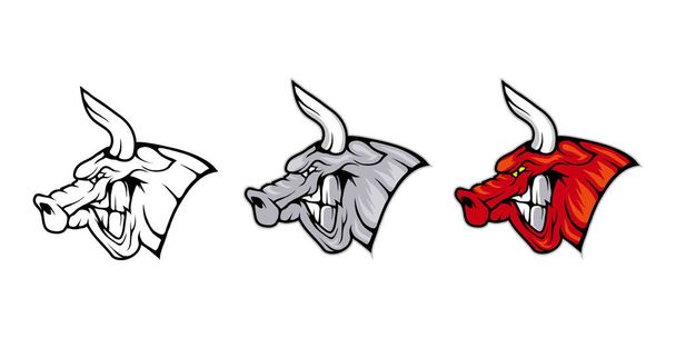 bull logo template - Vector, afbeelding