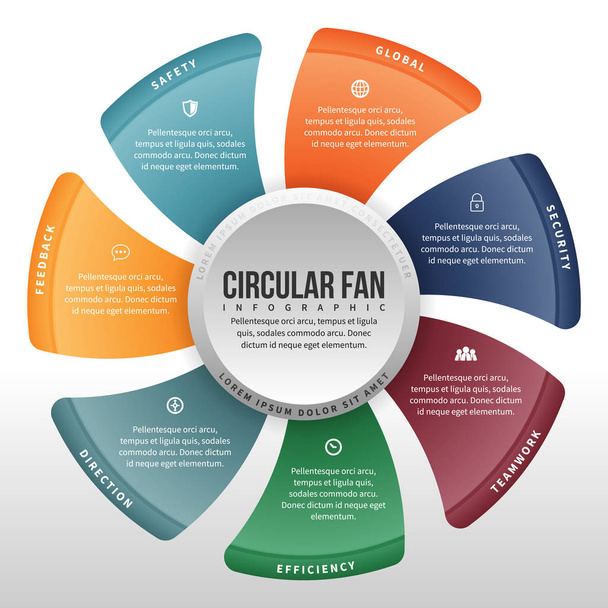 Circular Fan Infographic - Vector, Image