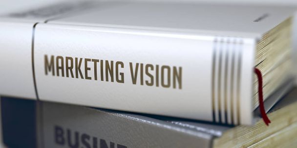 Buchtitel der Marketing-Vision. 3d. - Foto, Bild