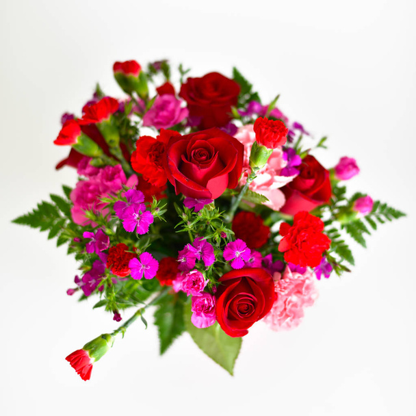 Červené květy kytice - Fotografie, Obrázek