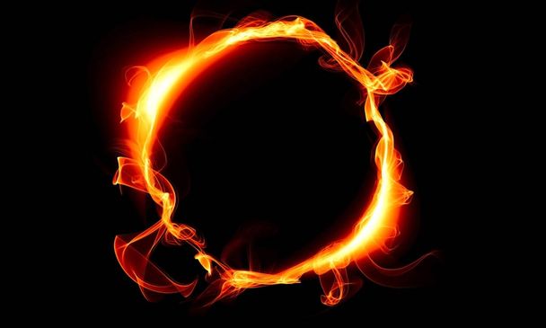 Ring consisting of a fire. The magical thing. Fantasy - Foto, Imagem
