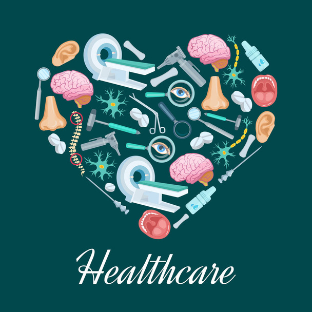 Gesundheitswesen Medizin Herzvektor Poster - Vektor, Bild