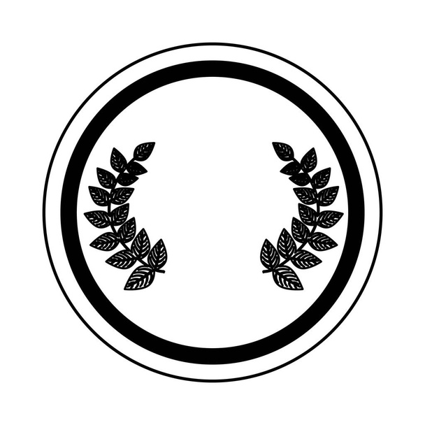 Corona de hojas emblema de la corona
 - Vector, Imagen