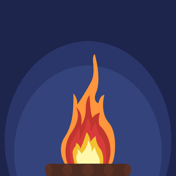 Fire bonfire. Campfire - Vector, Image