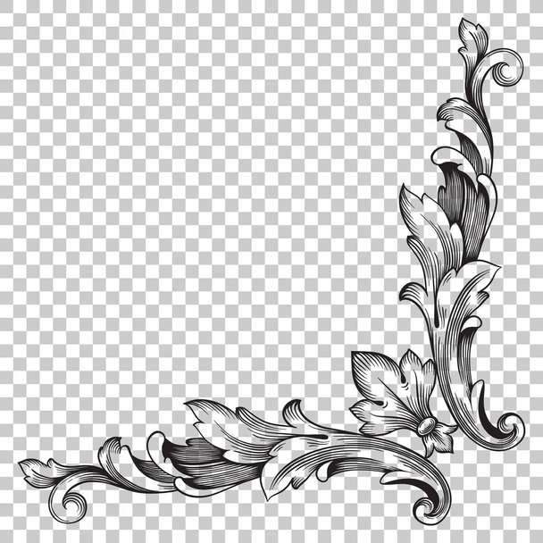 Izolovat rohu ornament v barokním stylu - Vektor, obrázek