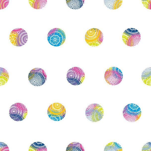 abstract seamless pattern with circles - Vector, Image
