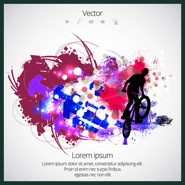 BMX biker illustration - Vector, Image