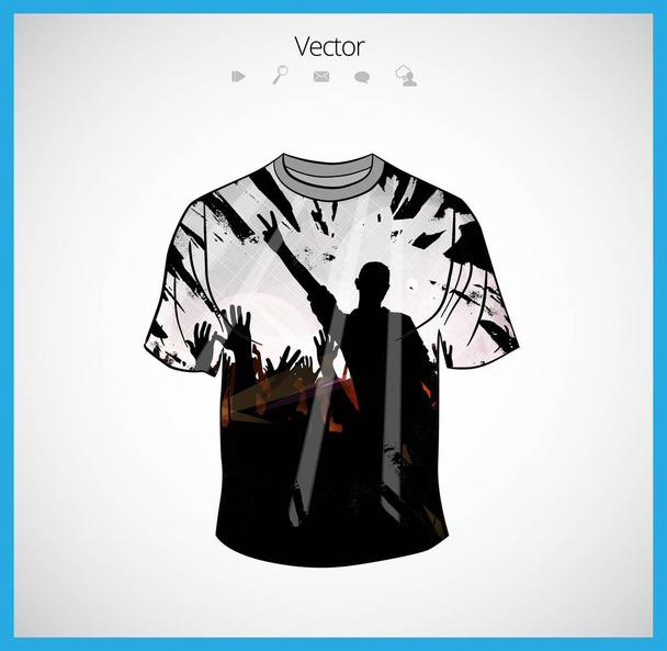 Ilustración de plantilla de camiseta
 - Vector, Imagen