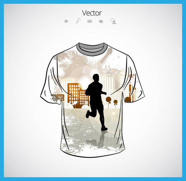 Illustration T-Shirt-Vorlage - Vektor, Bild