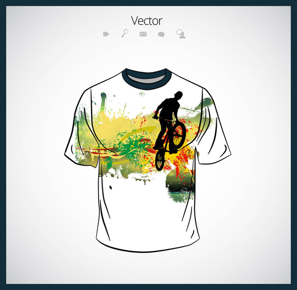 Ilustración de plantilla de camiseta
 - Vector, Imagen