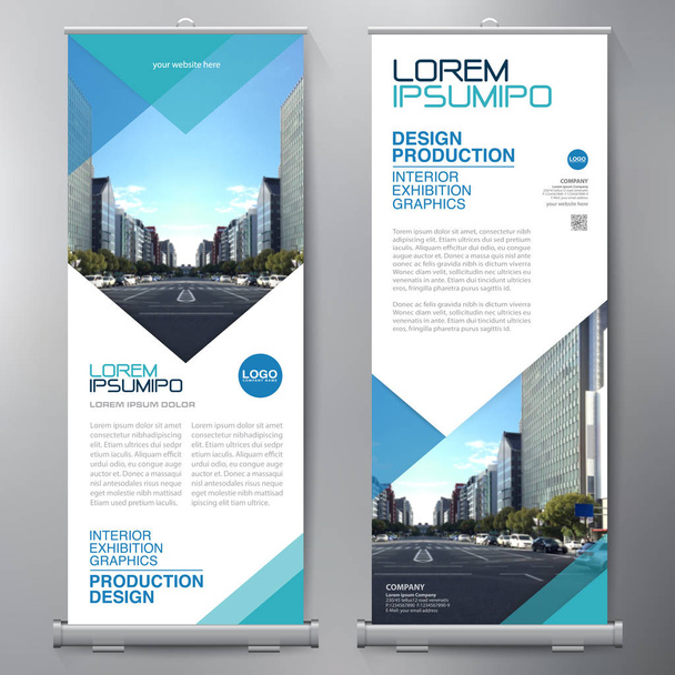 Business Roll Up. Standee Design. Banner Template.  - Vector, Image