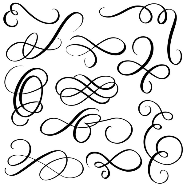 art calligraphie fleurir de verticilles décoratives vintage pour le design. Illustration vectorielle EPS10
 - Vecteur, image