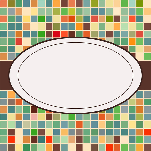 Mosaic frame place for text invitation - Vector, Imagen