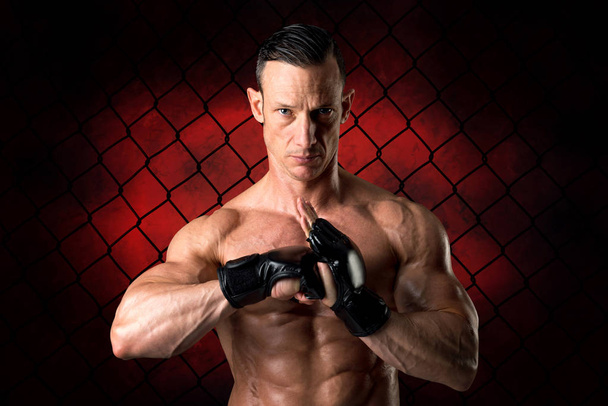 Powerful MMA athlete - Photo, Image