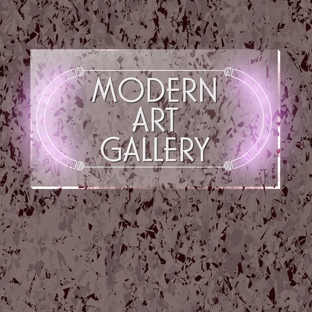 Achtergrond van marmer met glazen paneel en de woorden moderne kunst g - Vector, afbeelding