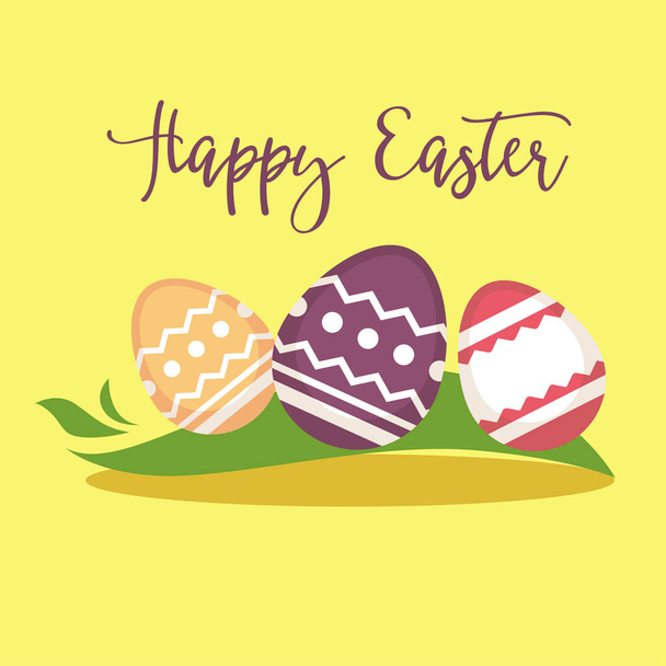 Happy easter greeting card design. - Vector, Image