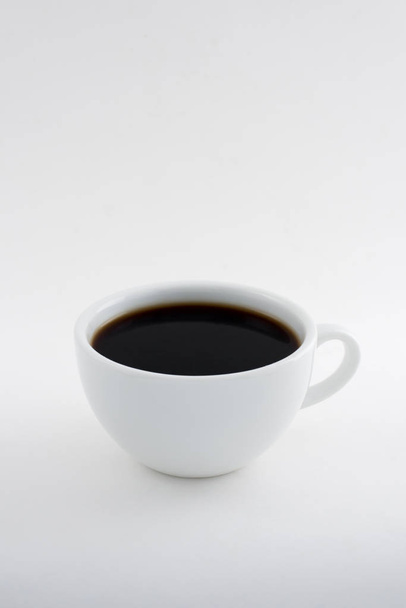 hot a cup of coffee selective focus isolated on white background. - 写真・画像