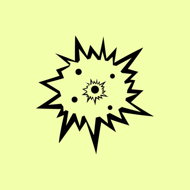 Lapos robbanás ikon - Vektor, kép