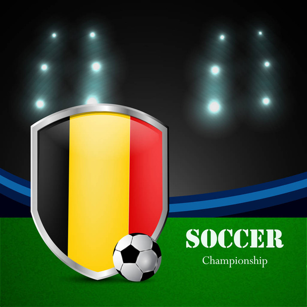 Απεικόνιση της σημαίας Βέλγιο συμμετέχουν σε τουρνουά ποδοσφαίρου - Διάνυσμα, εικόνα