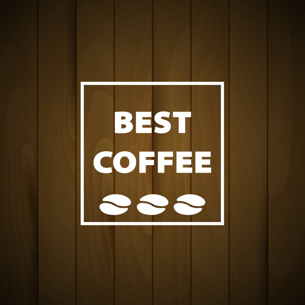 coffee wood background - Vector, Image