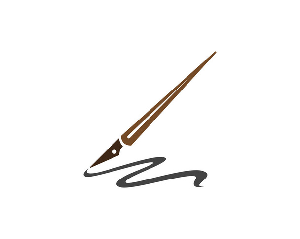 pluma escribir signo logotipo y símbolos
 - Vector, Imagen