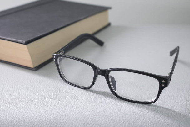 glasses with old book - Photo, Image