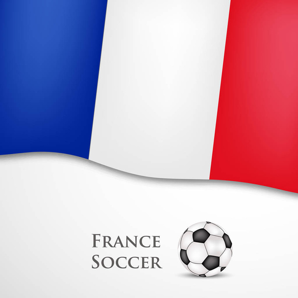 Abbildung der französischen Flagge, die am Fußballturnier teilnimmt - Vektor, Bild