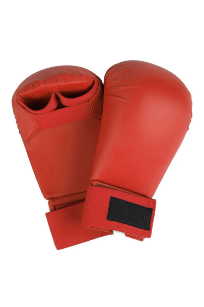 Red karate gloves - 写真・画像