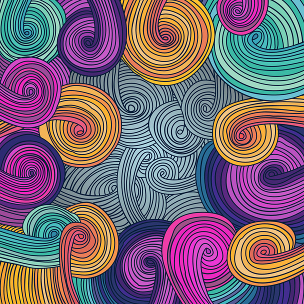 Colorful linear wavy texture. - Vector, Image