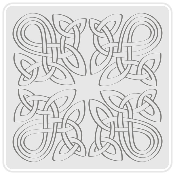 icono monocromo con el arte celta y ornamentos étnicos
  - Vector, imagen