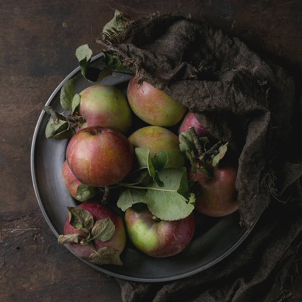 Apples with leaves - Valokuva, kuva