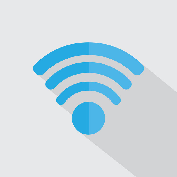 сеть, Wi Fi иконка с тенью
 - Вектор,изображение
