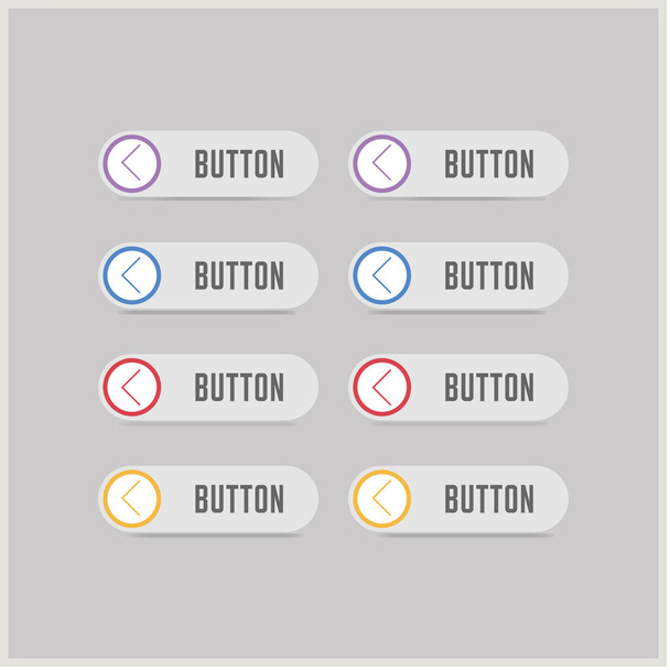 Back Icon buttons - Vektor, kép