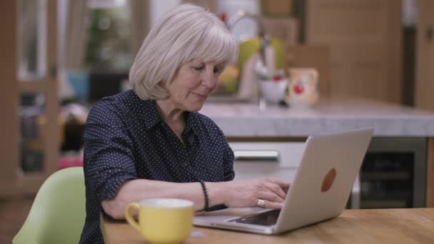Senior woman buying online  - Felvétel, videó