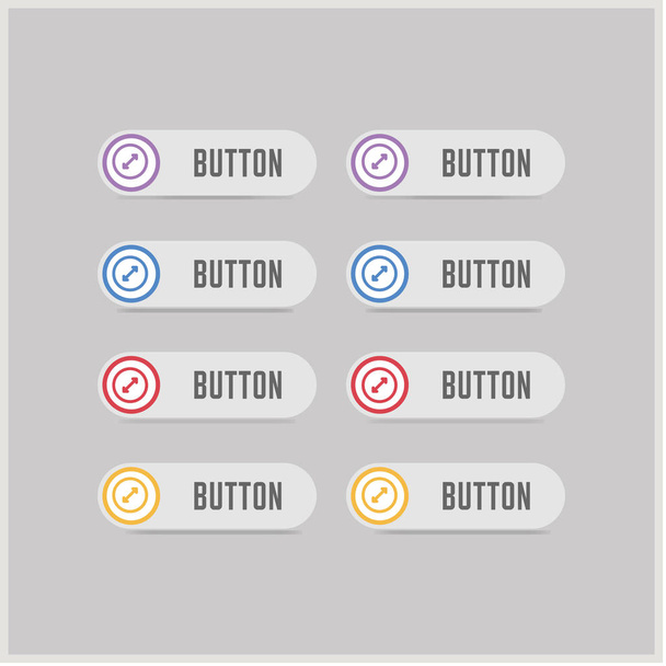arrow icon buttons - Vektör, Görsel