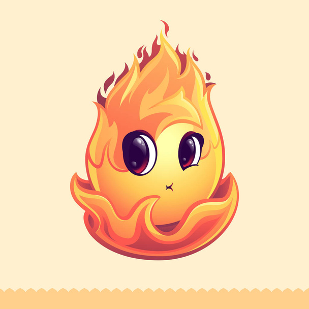 火の漫画のキャラクター - ベクター画像