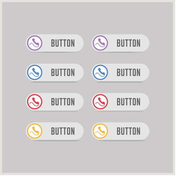 Phone receiver icon  buttons - Vektori, kuva
